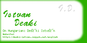 istvan deaki business card